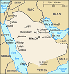 Mapa Saudsk Arbie