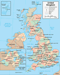 Mapa Velké Británie