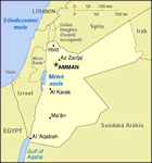 Mapa Jordánska