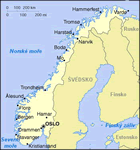 Mapa Norska
