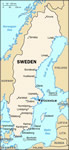 Mapa Švédska